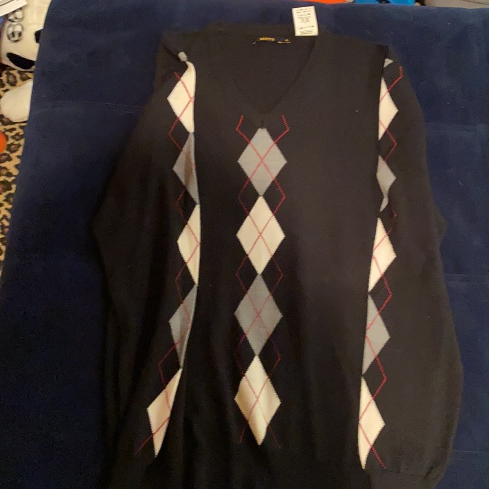 Men diamond pattern sweater - Picture 3 of 5